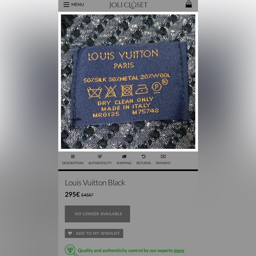 Louis Vuitton White and Gray Monogram Silk Scarf - Picture 13 of 15